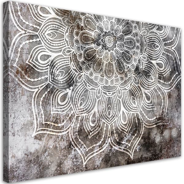 Billede på lærred, abstrakt mandala - 100x70