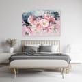 Miniatyrbild 2 av 6: Bild på duk, Rosa pionblommor - 60x40