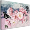 Pikkukuva 1 / 6: Kuva kankaalle, vaaleanpunaiset pionin kukat - 90x60