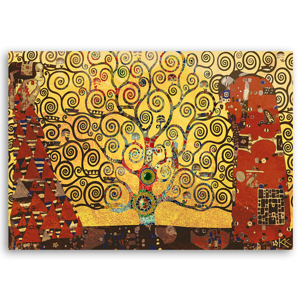 Maalaus kankaalle, Gustav Klimt Elämänpuu - 120x80