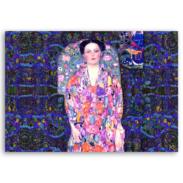 Maalaus kankaalle, Gustav Klimt Eugenia Primavesin muotokuva - 100x70