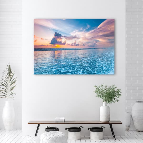 Kuva kankaalle, Auringonlasku meren yllä - 120x80
