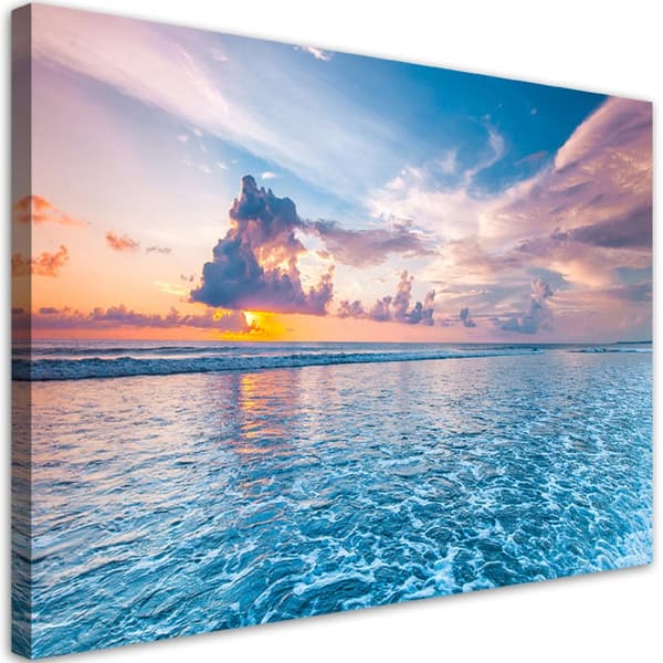Kuva kankaalle, Auringonlasku meren yllä - 120x80