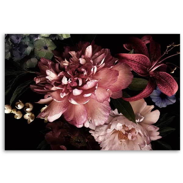Billede, Pæoner buket af lyserøde blomster - 60x40