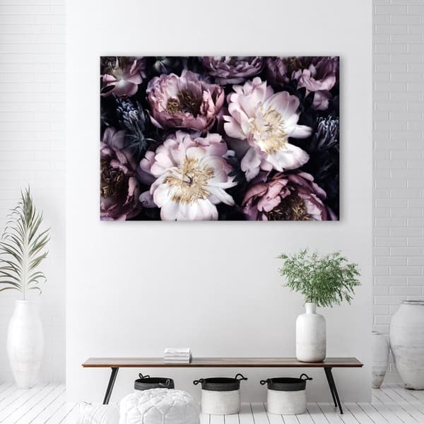 Billede, Pæoner Blomsterbuket Have Vintage - 120x80