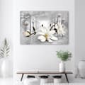 Miniatyrbild 2 av 6: Bild på duk, Blommor i tunneln och silverkulor 3D - 100x70