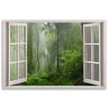 Miniatyrbillede 3 af 6: Billede på lærred, Vindue tropisk jungleskov - 90x60