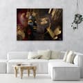 Pikkukuva 2 / 6: Kuva kankaalle, African Woman Gold Abstraction - 60x40