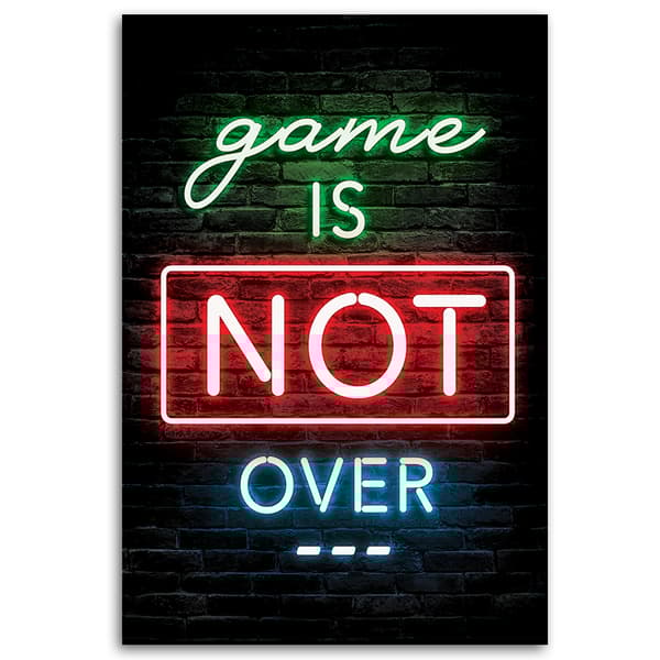 Bild på duk, Inskription för spelare neonspel - 80x120