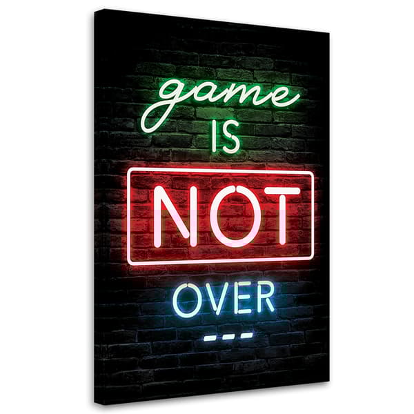 Billede på lærred, Inscription for gamere neon gaming - 70x100