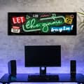 Miniatyrbild 2 av 6: Bild på duk, Inskription för en neonspelare - 120x40