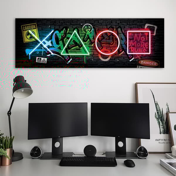Billede på lærred, Controllerabstraktion - 120x40