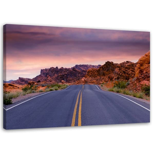 Billede på lærred, Road in the Wasteland - 60x40