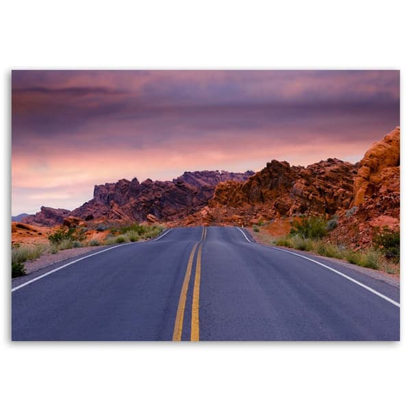 Billede på lærred, Road in the Wasteland - 100x70