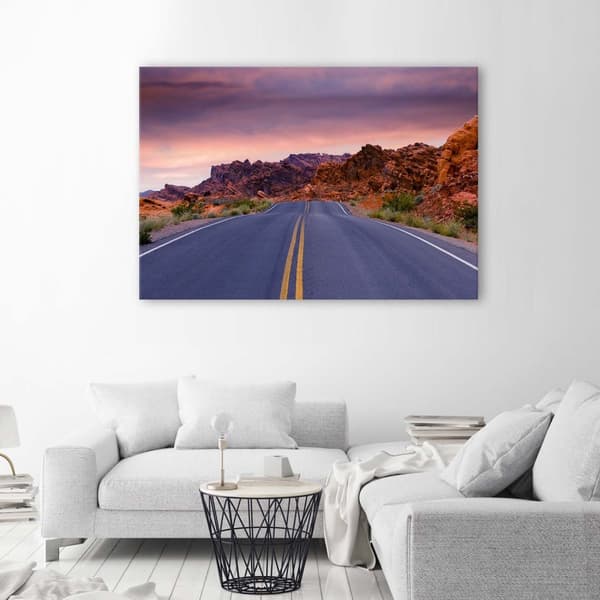 Billede på lærred, Road in the Wasteland - 100x70
