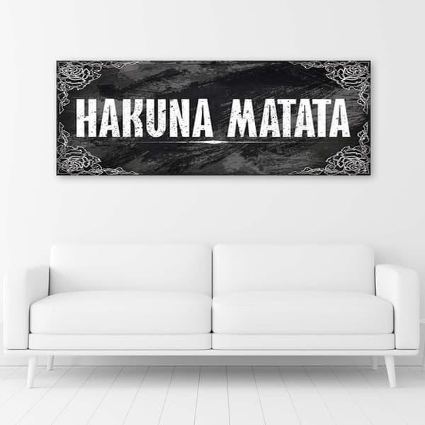 Maalaus kankaalle, Hakuna Matata Leijonakuningas - 150x50