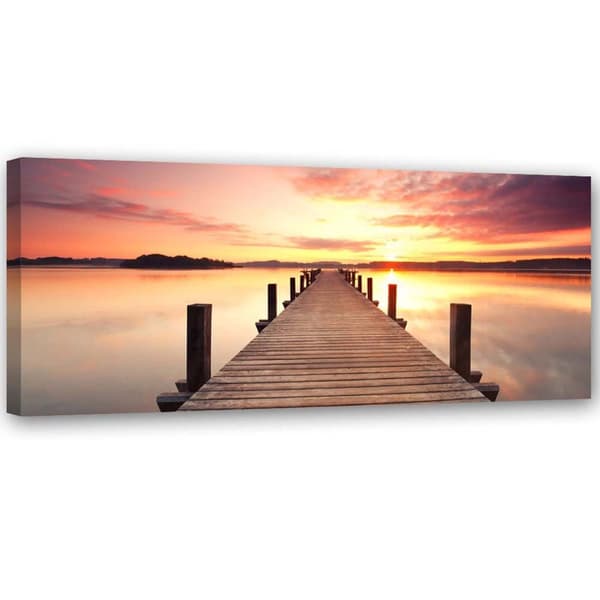Kuva, Auringonlasku laiturin yli - 120x40