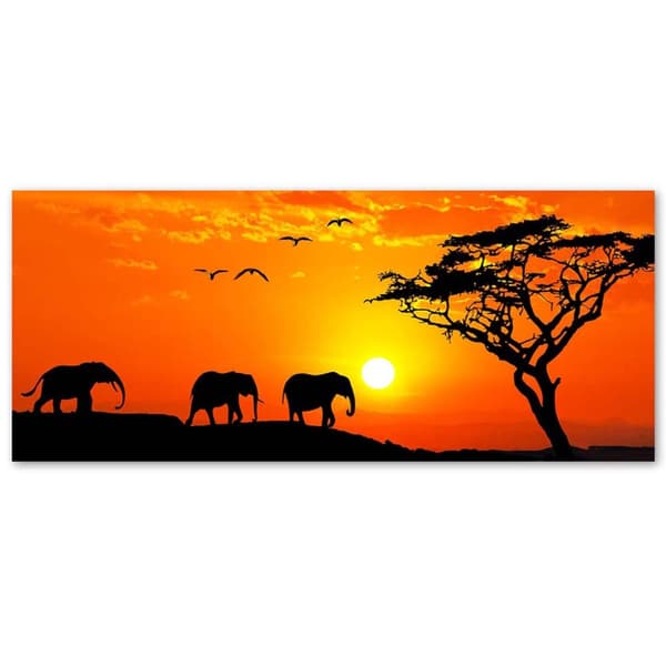 Billede, Panorama af savanne i Afrika - 90x30
