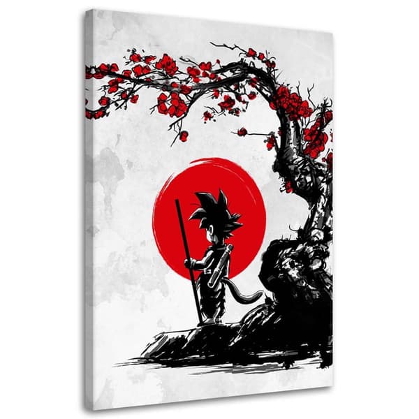 Kuva kankaalle, Goku ja punainen kuu Anime - 70x100