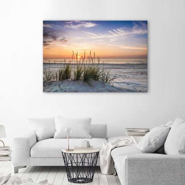Kuva kankaalle, Laskeva aurinko rannalla - 60x40