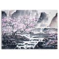 Miniatyrbillede 3 af 6: Billede på lærred, japansk akvarellandskab - 60x40