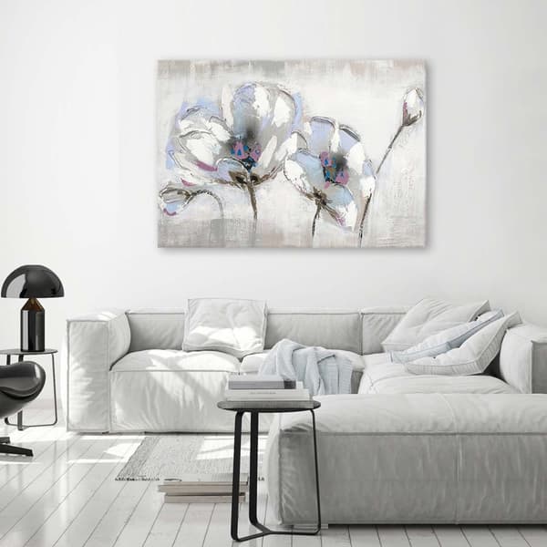 Kuva, Maalatut kukat shabby chic - 120x80