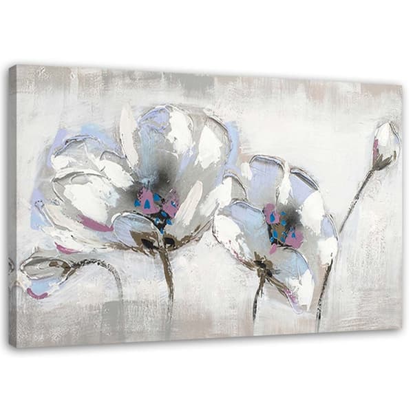 Billede, Malede blomster shabby chic - 120x80