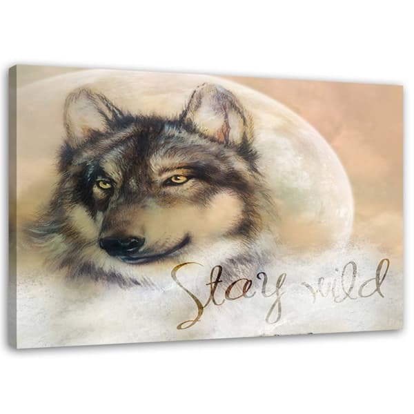 Kuva kankaalle, Wolf Animals Stay Wild - 120x80