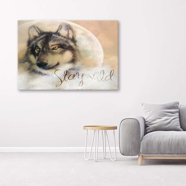 Billede på lærred, Wolf Animals Stay Wild - 100x70