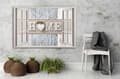 Pikkukuva 2 / 6: Kuva kankaalle, ikkunan kirjoitus Home Heart shabby chic - 90x60