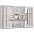 Pikkukuva 1 / 6: Kuva kankaalle, ikkunan kirjoitus Home Heart shabby chic - 90x60