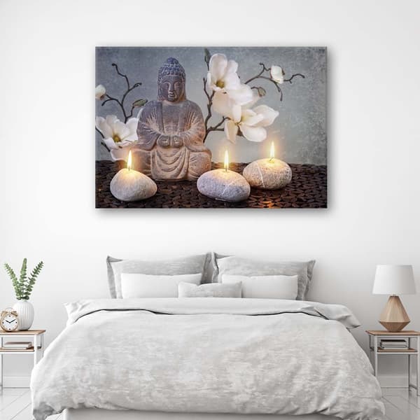 Bild, Zen Buddha orkidéblomma - 90x60