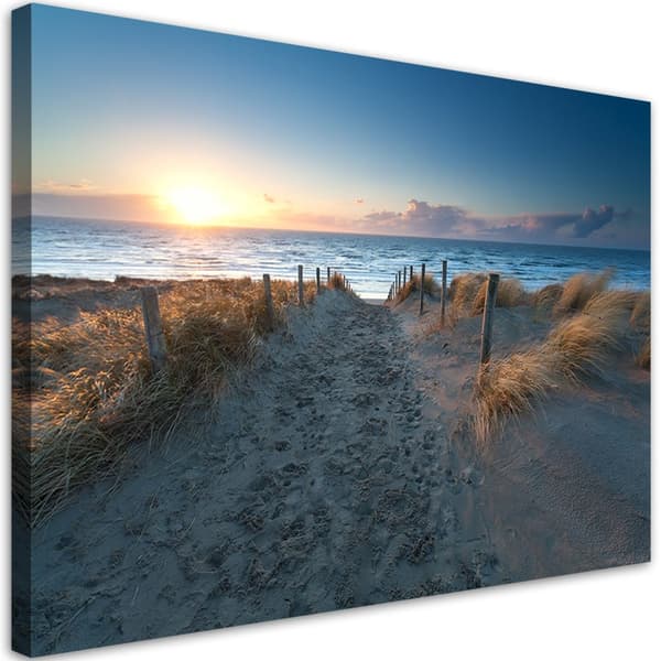Bild på duk, Solnedgång över havet - 90x60