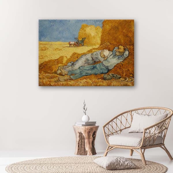 Maleri, Siesta - V. van Gogh reproduktion - 60x40