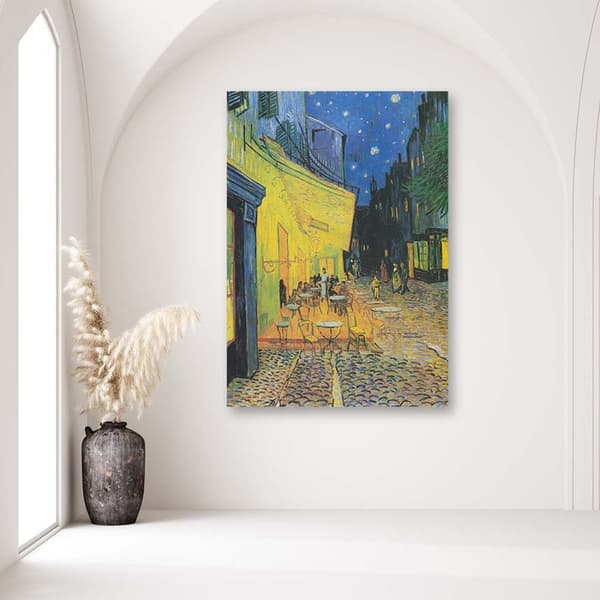 Kanvasprintti, Kahvilan terassi yöllä - V. van Gogh -kopio - 70x100