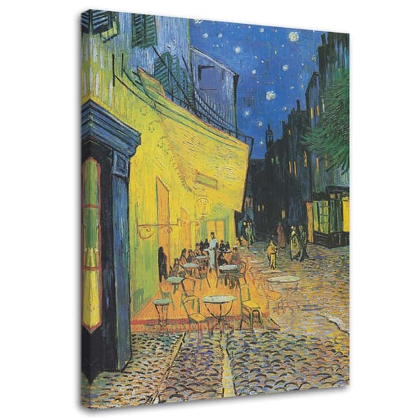 Kanvasprintti, Kahvilan terassi yöllä - V. van Gogh -kopio - 70x100