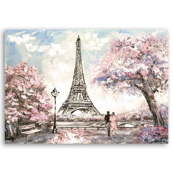 Bild på duk, Eiffeltornet Paris rosa - 120x80