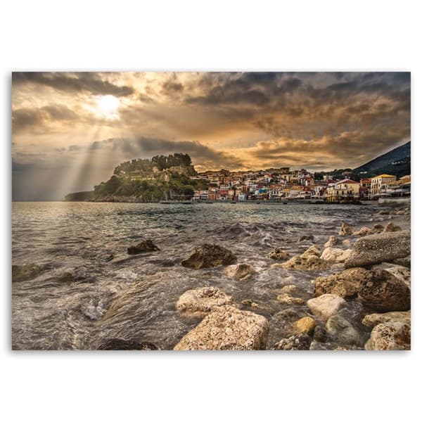 Bild på duk, havet stad landskap landskap - 100x70