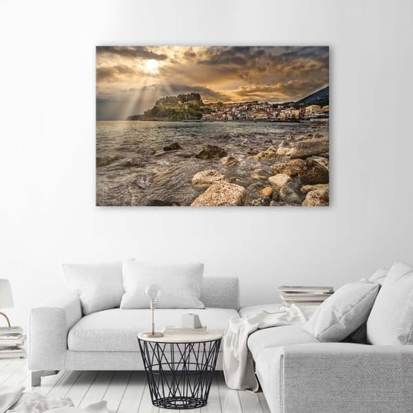Bild på duk, havet stad landskap landskap - 100x70