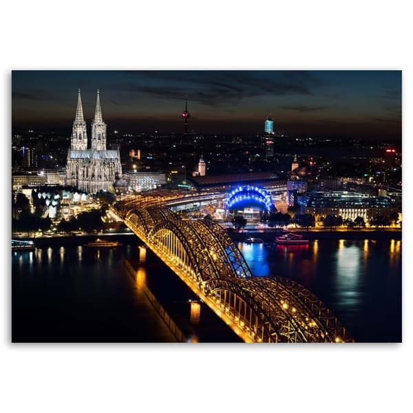 Bild på duk, Kölnerdomen och bron - 100x70