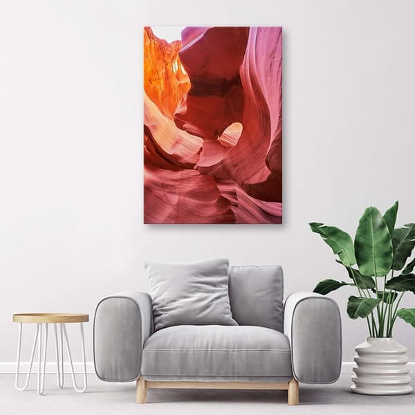 Kuva kankaalle, Antelope Canyonin punaiset kivet USA - 60x90