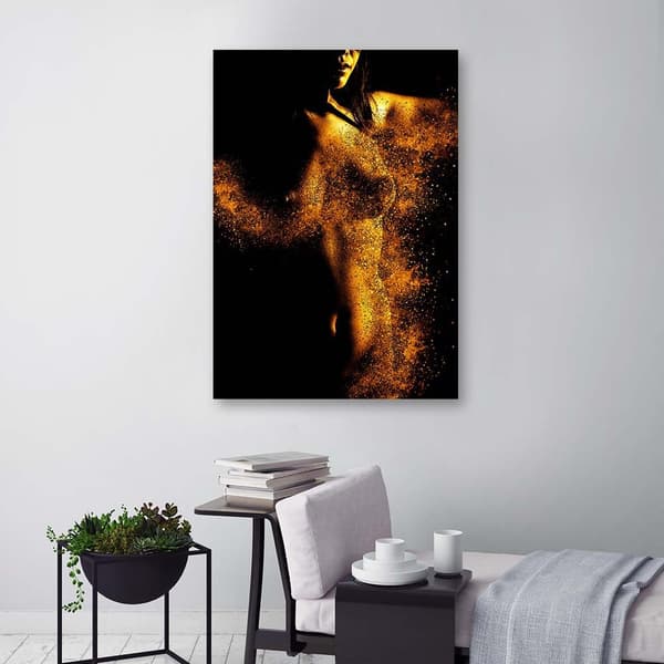 Kuva kankaalle, Nainen kultapölyssä - 60x90