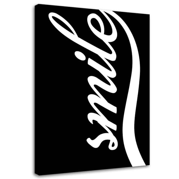 Billede, Smil på en sort baggrund - 60x90