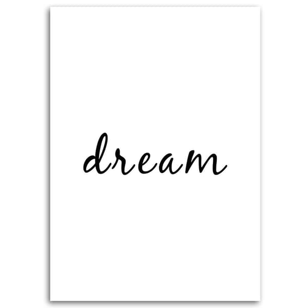 Kuva, typografia Dream - 70x100
