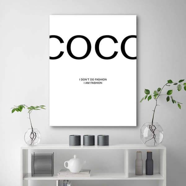 Bild på duk, Coco Chanel-citat - 60x90