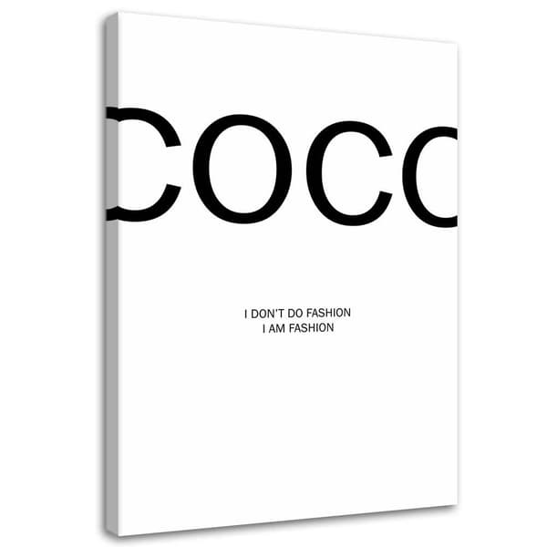 Bild på duk, Coco Chanel-citat - 60x90