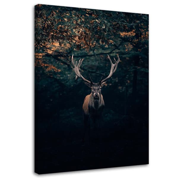Bild på duk, Rådjur i buskarna - 60x90