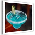Miniatyrbillede 1 af 6: Billede, glas med en blå drink - 30x30