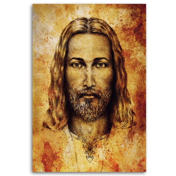 Bild på duk, Turins hölje, Jesu Kristi ansikte - 40x60