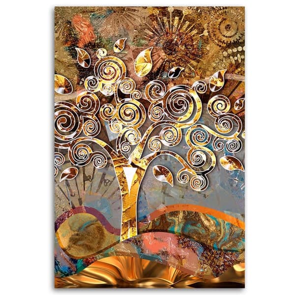 Bild på duk, Kärlekens träd - G. Klimt reproduktion - 80x120